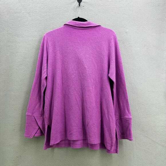 Soft Surroundings Carlisle Women’s Iris Orchid Textured Tunic Top - Picture 3 of 10
